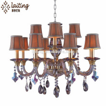 Lustre de cristal Designer estilo Baccarat com âmbar abajur